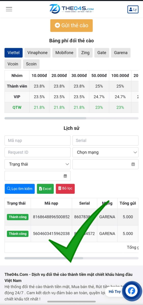 Hướng dẫn đổi thẻ - Bước 4