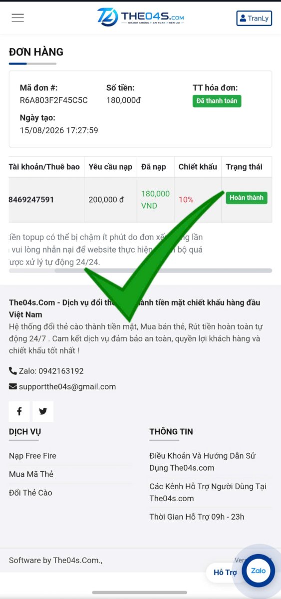 Hướng dẫn nạp FF bằng ngân hàng bước 7